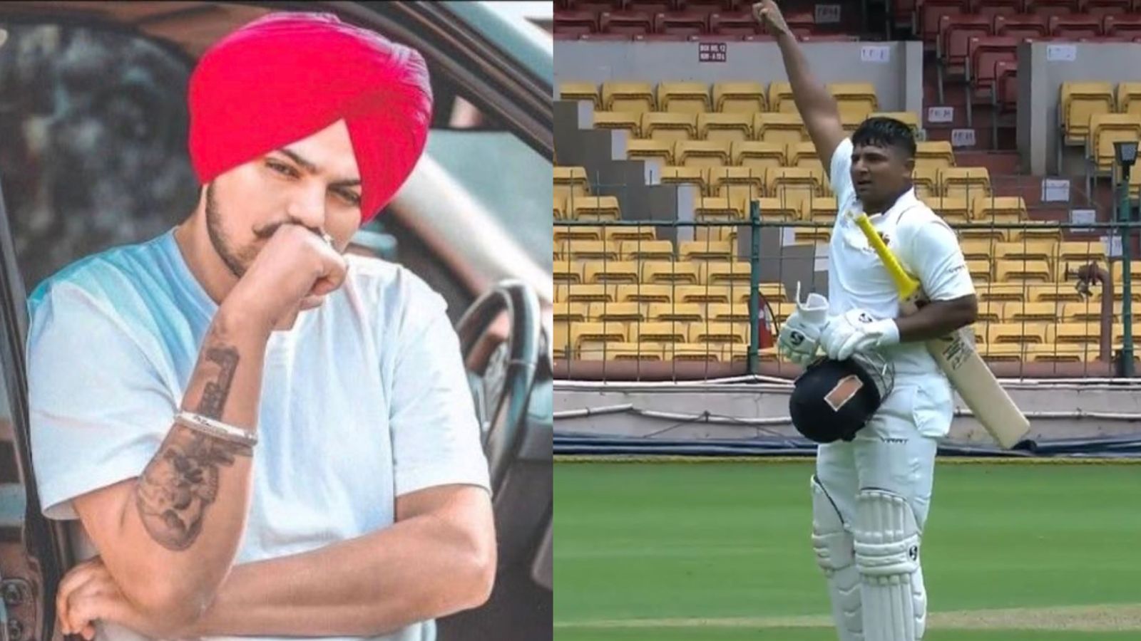 Sarfaraz Khan: Ton for dad and thigh thump celebration for late Sidhu Moosewala Sarfaraz Khan: Ton for dad and thigh thump celebration for late Sidhu Moosewala