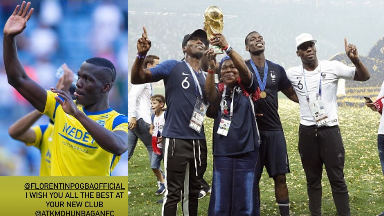 Paul Pogba shares heartfelt message for elder brother after the defender joins ISL side ATK Mohun Bagan Paul Pogba shares heartfelt message for elder brother after the defender joins ISL side ATK Mohun Bagan