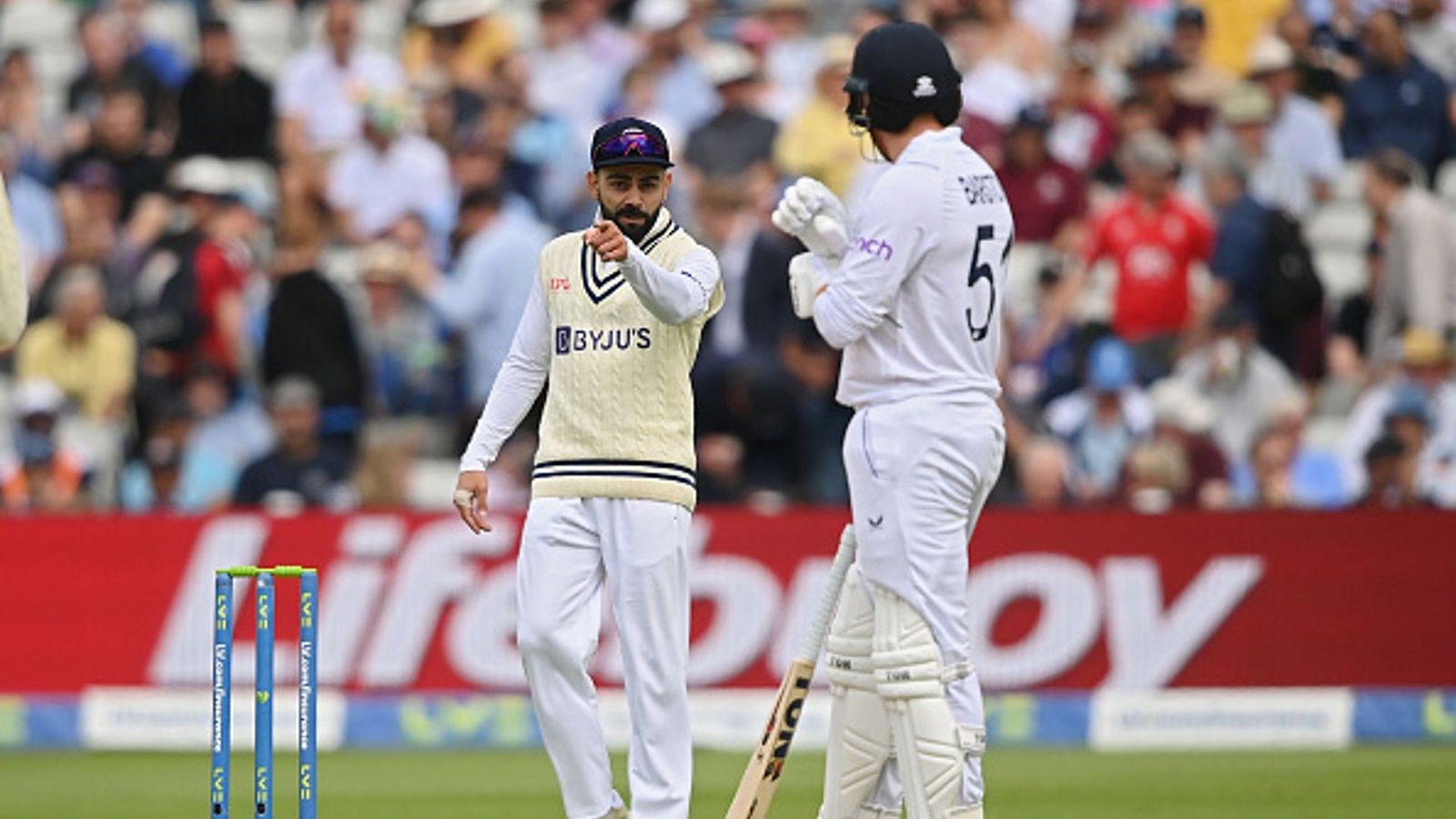 Tempers flare up as Kohli-Bairstow embroiled in verbal volley on Day 3 of Edgbaston Test Tempers flare up as Kohli-Bairstow embroiled in verbal volley on Day 3 of Edgbaston Test