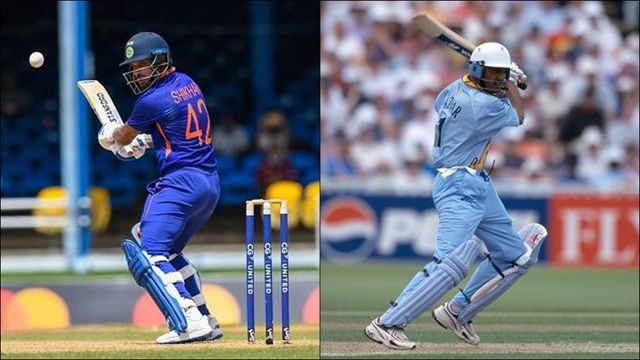 Shikhar Dhawan breaks Mohammad Azharuddin's 23-year-old record with 97-run knock against West Indies Shikhar Dhawan breaks Mohammad Azharuddin's 23-year-old record with 97-run knock against West Indies
