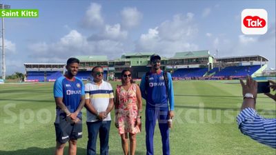 Indian cricket team get 'special visitors' after win vs West Indies in St Kitts SportsTak