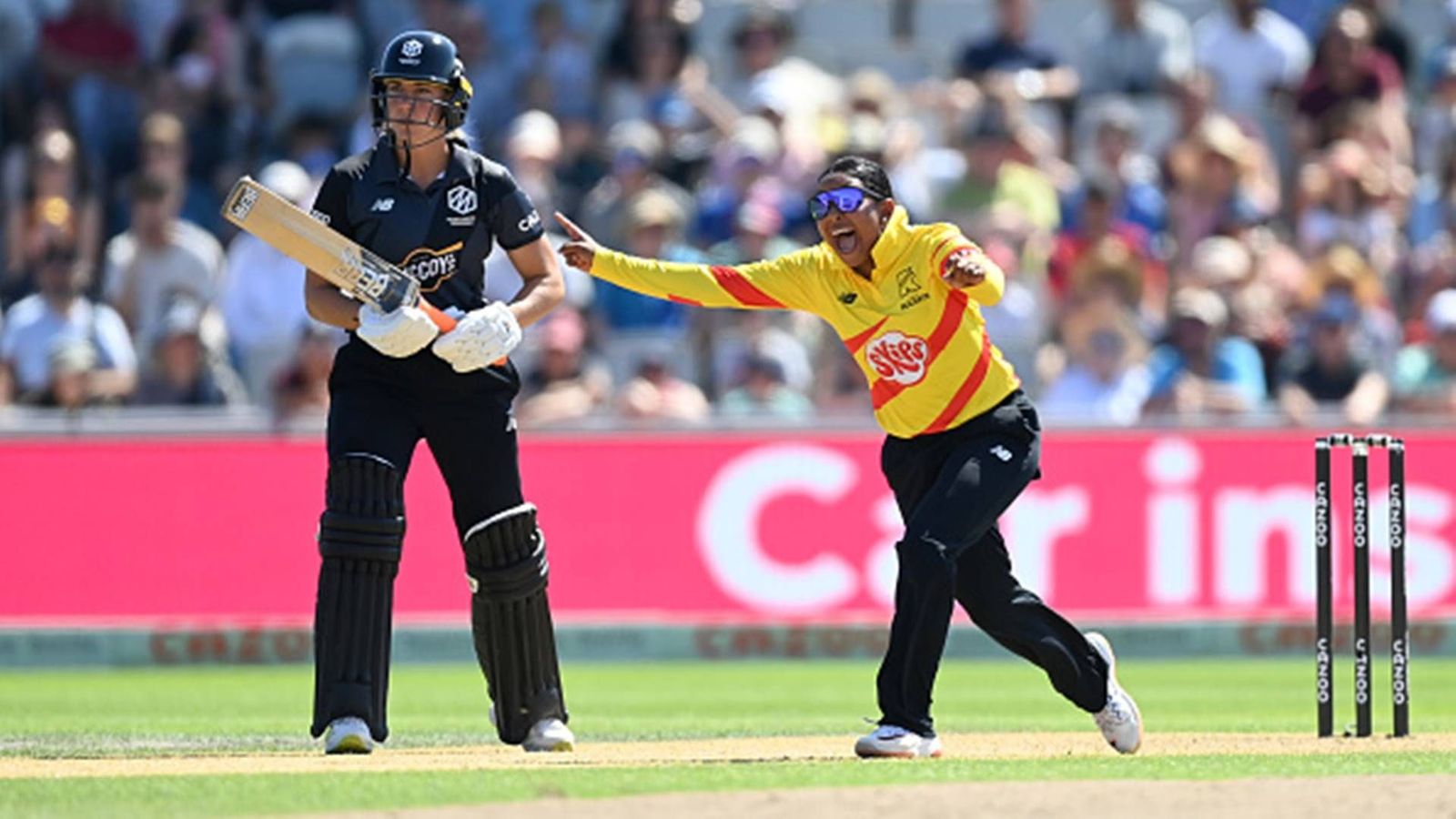 Indian-origin Alana King takes first ever hat-trick in women's The Hundred, hopes 'Warne is looking down and is pretty proud' Indian-origin Alana King takes first ever hat-trick in women's The Hundred, hopes 'Warne is looking down and is pretty proud'