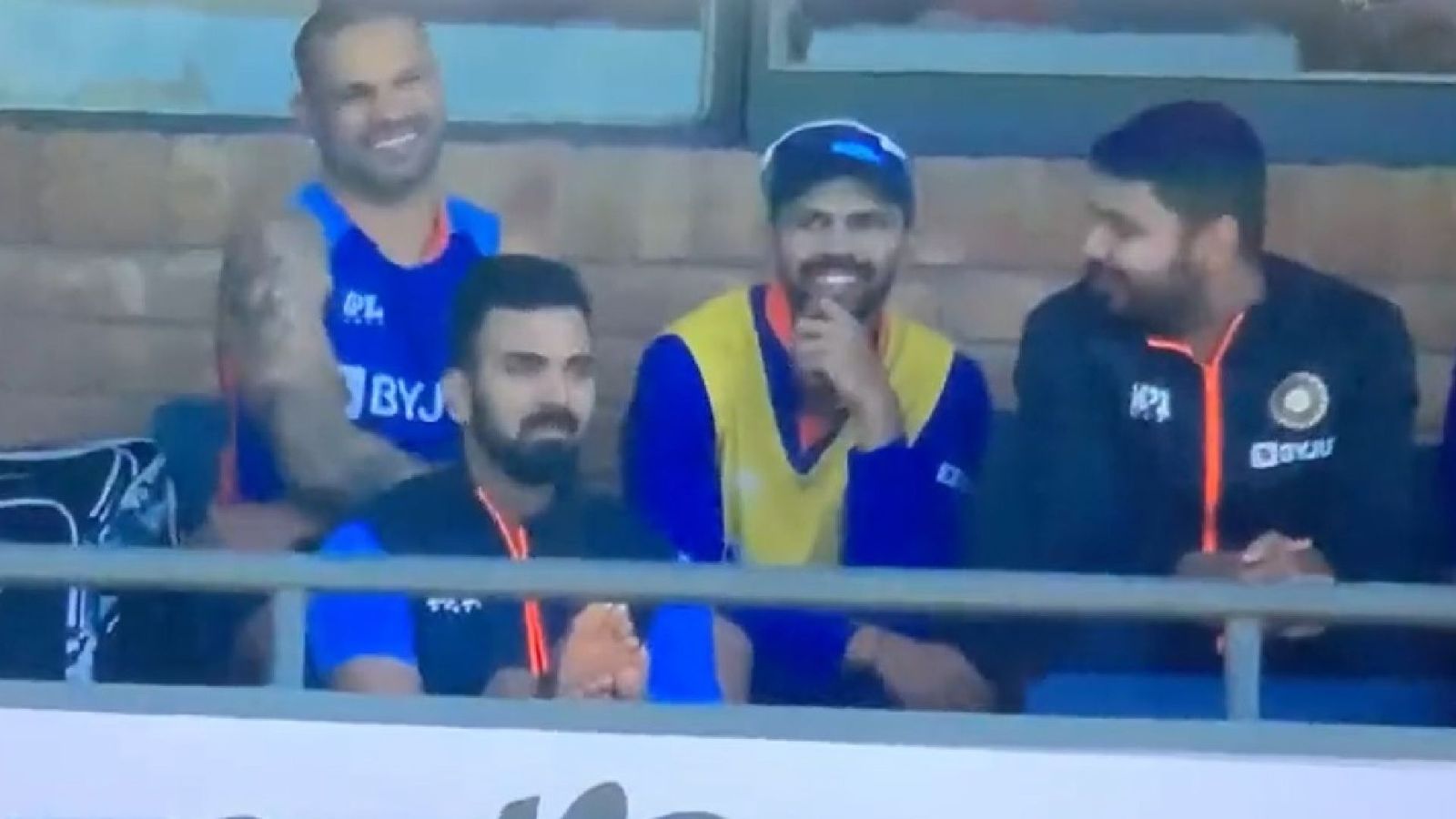 Watch: Shikhar Dhawan's hilarious reaction to 'Shikhar Can I have yo shirt' placard goes viral Watch: Shikhar Dhawan's hilarious reaction to 'Shikhar Can I have yo shirt' placard goes viral