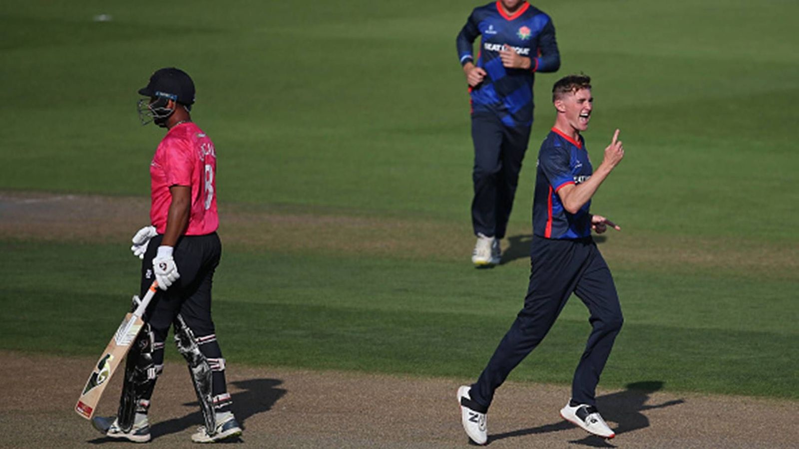 Cheteshwar Pujara reacts after 31-ball 10 in Sussex's loss to Lancashire in semi-final Cheteshwar Pujara reacts after 31-ball 10 in Sussex's loss to Lancashire in semi-final
