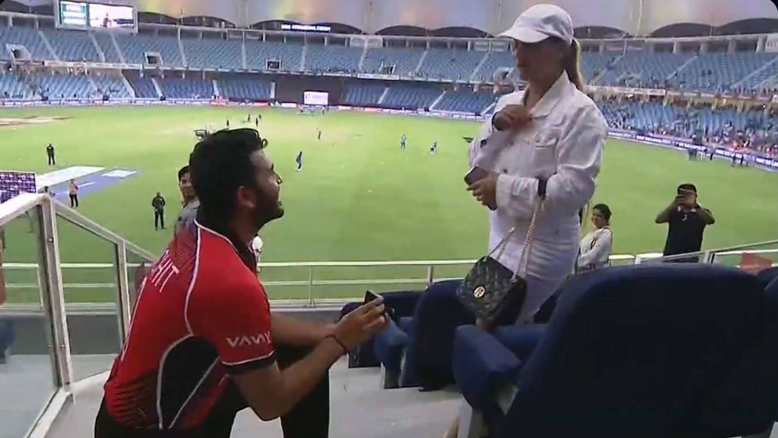 Hong Kong vice-captain Kinchit Shah proposes to girlfriend after Asia Cup loss to India, moment goes viral Hong Kong vice-captain Kinchit Shah proposes to girlfriend after Asia Cup loss to India, moment goes viral