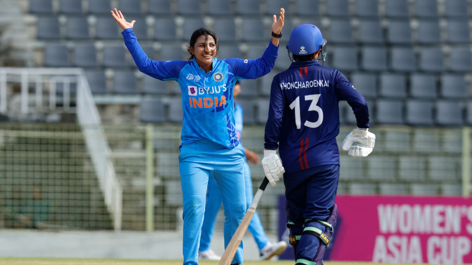 Women's Asia Cup: India spinners humble Thailand to below-par score, wrap up match in six overs Women's Asia Cup: India spinners humble Thailand to below-par score, wrap up match in six overs