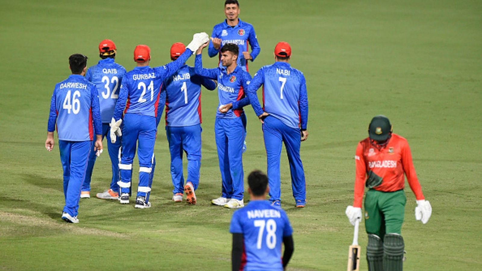 T20 WC warm-up: Afghanistan bowlers assert dominance over Bangladesh with massive 62-run win, restrict them to lowly 98/9 in run chase T20 WC warm-up: Afghanistan bowlers assert dominance over Bangladesh with massive 62-run win, restrict them to lowly 98/9 in run chase