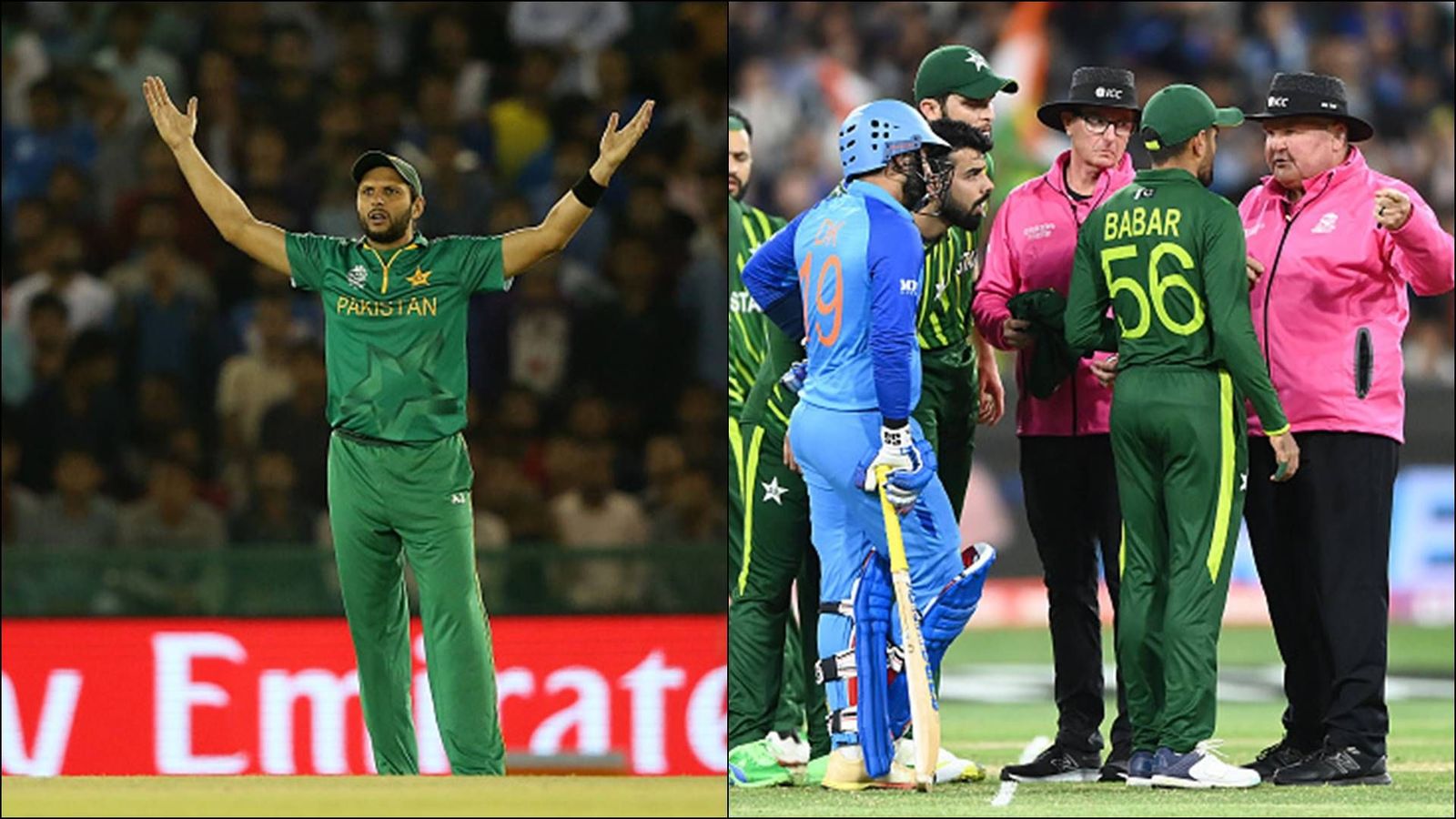 'Itni koi eagle eyes nahi hai aapki': Shahid Afridi trolls on-field umpires for no-ball call in last over against India 'Itni koi eagle eyes nahi hai aapki': Shahid Afridi trolls on-field umpires for no-ball call in last over against India