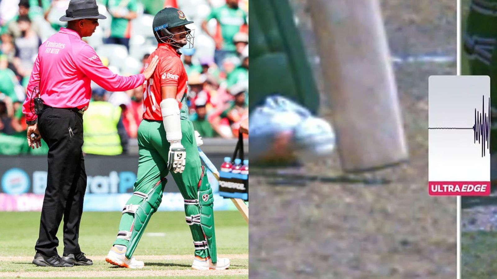 Watch: Shakib Al Hasan's intense argument with on-field umpire after controversial dismissal against Pakistan Watch: Shakib Al Hasan's intense argument with on-field umpire after controversial dismissal against Pakistan