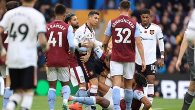 Watch: Ronaldo's fight with Aston Villa defender Mings on a frustrating day for Red Devils gives street brawl vibe SportsTak