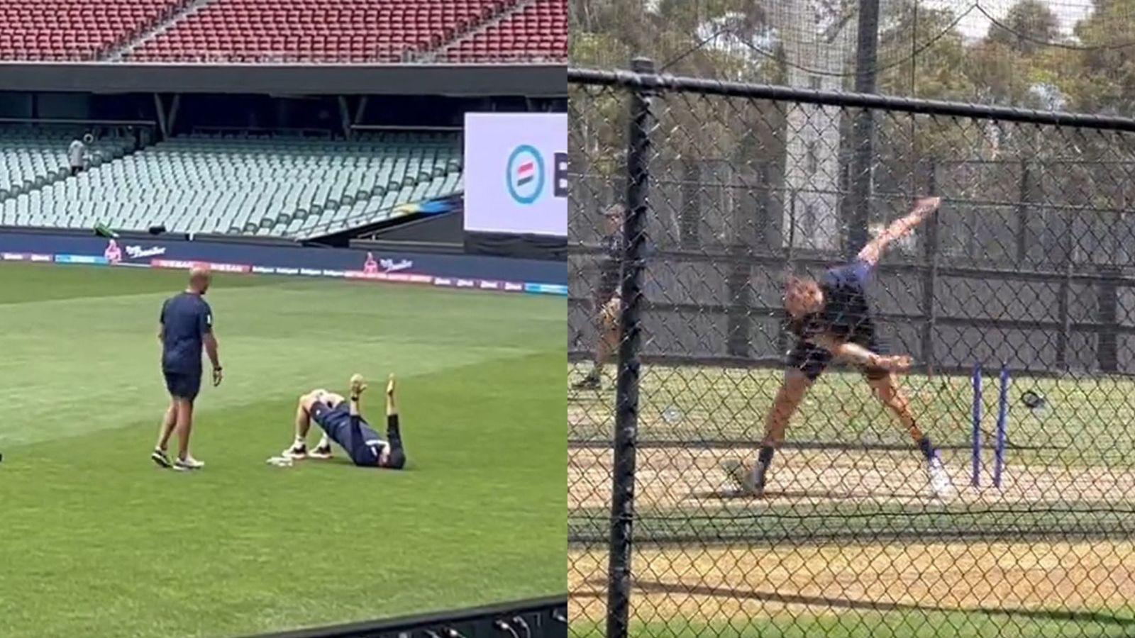 Watch: Grappling to attain match fitness, Mark Wood and Dawid Malan carry out contrasting training sessions Watch: Grappling to attain match fitness, Mark Wood and Dawid Malan carry out contrasting training sessions