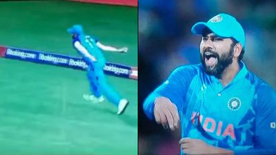 Watch: Rohit Sharma loses his cool after Shami makes huge fielding blunder during IND-ENG T20 WC semis SportsTak