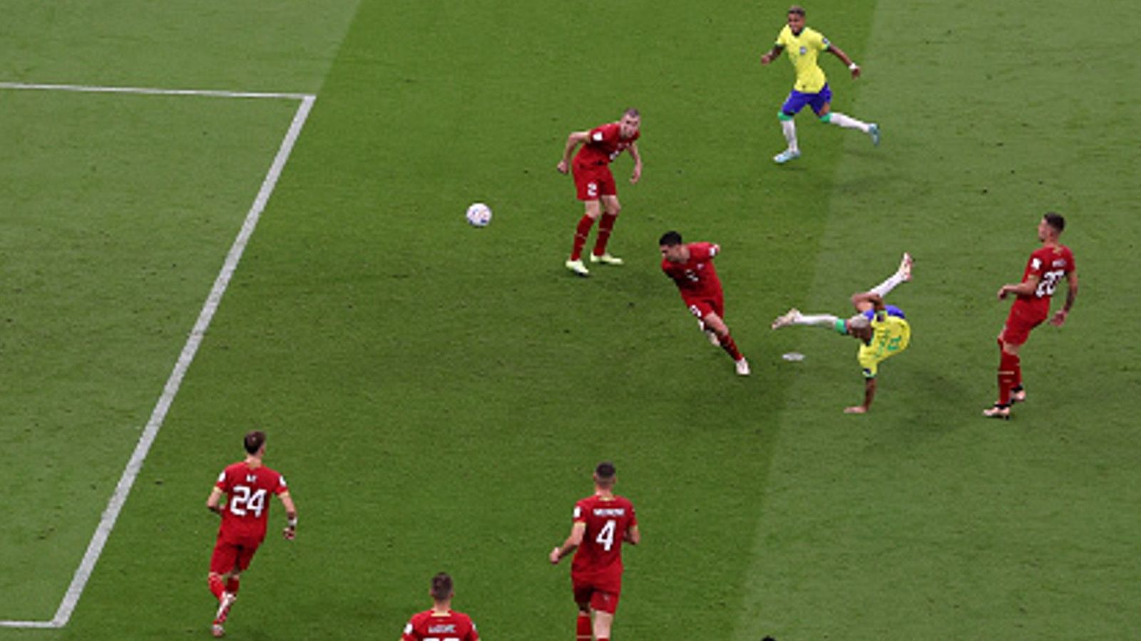 Watch: Superman Richarlison steals thunder with staggering overhead kick in Brazil's effortless win over Serbia Watch: Superman Richarlison steals thunder with staggering overhead kick in Brazil's effortless win over Serbia