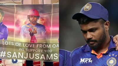 'We support you': Banners raised in support of Sanju Samson inside football stadium in Qatar, see pictures here! SportsTak