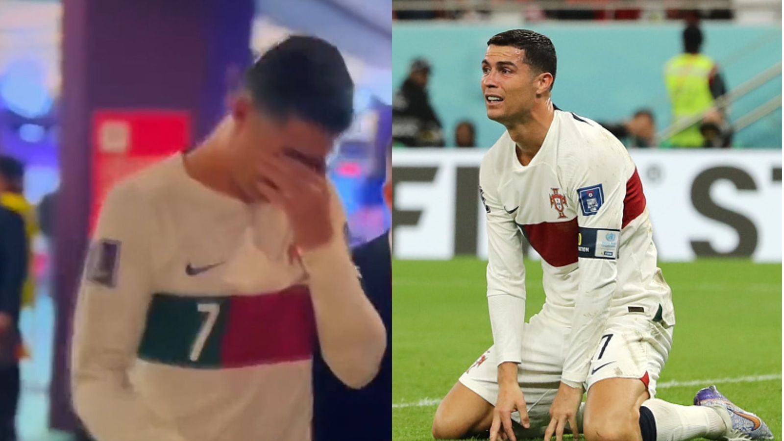 Watch: Cristiano Ronaldo cries inconsolably after heart-shattering end to his World Cup dream Watch: Cristiano Ronaldo cries inconsolably after heart-shattering end to his World Cup dream