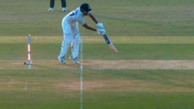Watch: Shreyas Iyer gets reprieve after ball rubs past the stumps but zing bails didn't fall off during 1st Test vs Bangladesh SportsTak