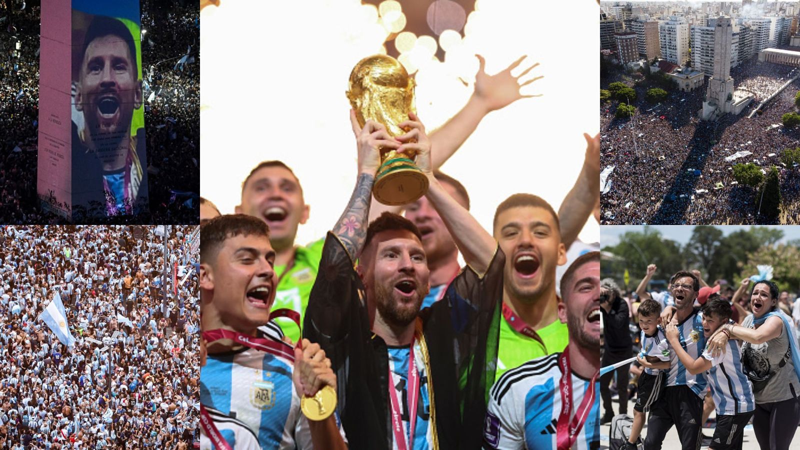 Watch: Thousands flock to streets across the world to celebrate Lionel Messi's first World Cup triumph Watch: Thousands flock to streets across the world to celebrate Lionel Messi's first World Cup triumph