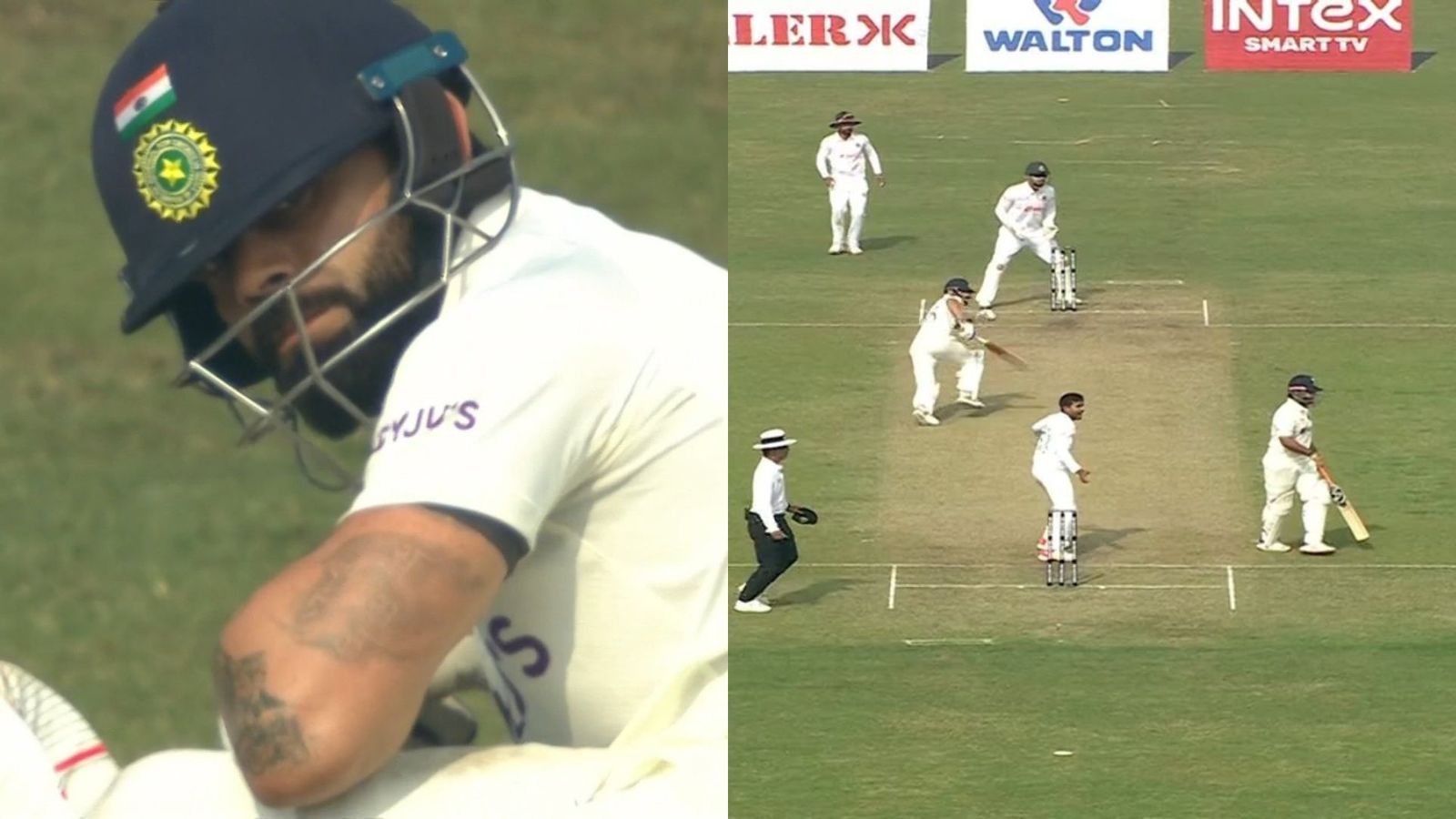 Ind vs Ban: Virat Kohli's angry stare at Rishabh Pant after miscommunication in running between wickets; watch the video here! Ind vs Ban: Virat Kohli's angry stare at Rishabh Pant after miscommunication in running between wickets; watch the video here!