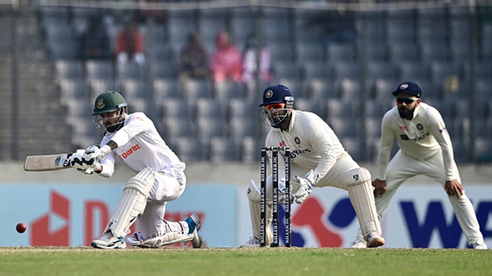 IND vs BAN: Bangladesh set India a tricky target on spin-friendly track as Kohli's dropped catches let Litton capitalise IND vs BAN: Bangladesh set India a tricky target on spin-friendly track as Kohli's dropped catches let Litton capitalise