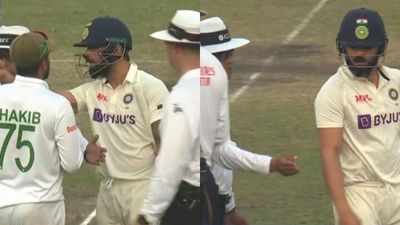 Furious Virat Kohli involved in heated exchange with Bangladesh players after getting dismissed on Day 3 SportsTak