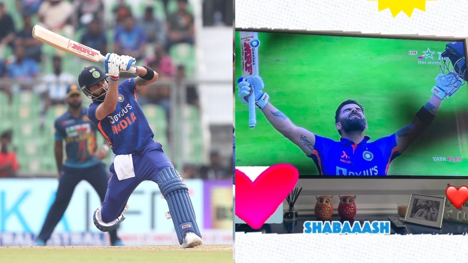 India vs Sri Lanka: Anushka Sharma's eight-word compliment for century-machine Virat Kohli goes viral India vs Sri Lanka: Anushka Sharma's eight-word compliment for century-machine Virat Kohli goes viral