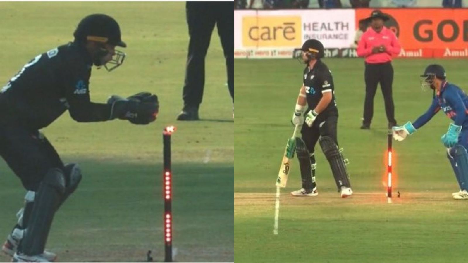 Watch: Ishan Kishan mocks NZ's stand-in skipper Tom Latham by trying to dismiss him the same way he got Pandya Watch: Ishan Kishan mocks NZ's stand-in skipper Tom Latham by trying to dismiss him the same way he got Pandya