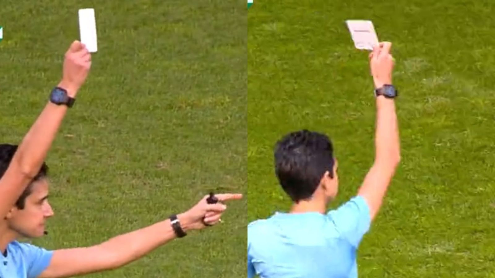 Watch: Historic moment as referee brandishes football’s first-ever 'white card' during women's match in Portugal Watch: Historic moment as referee brandishes football’s first-ever 'white card' during women's match in Portugal