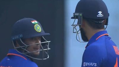 Watch: Ishan Kishan exchanges glare with Virat Kohli after sacrificing his wicket following terrible mix-up SportsTak
