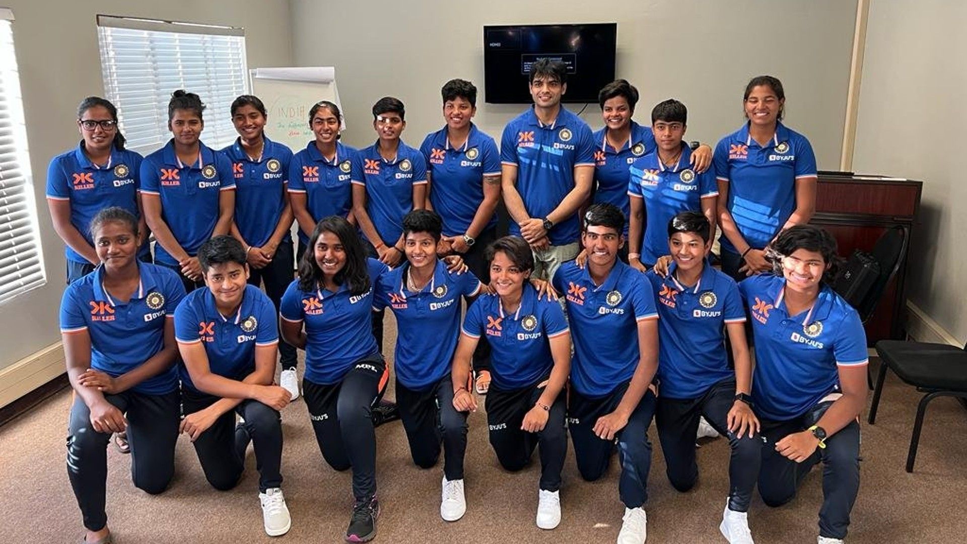 Golden boy Neeraj Chopra interacts with Shafali Verma's brigade ahead India's U-19 Women's T20 World Cup final Golden boy Neeraj Chopra interacts with Shafali Verma's brigade ahead India's U-19 Women's T20 World Cup final
