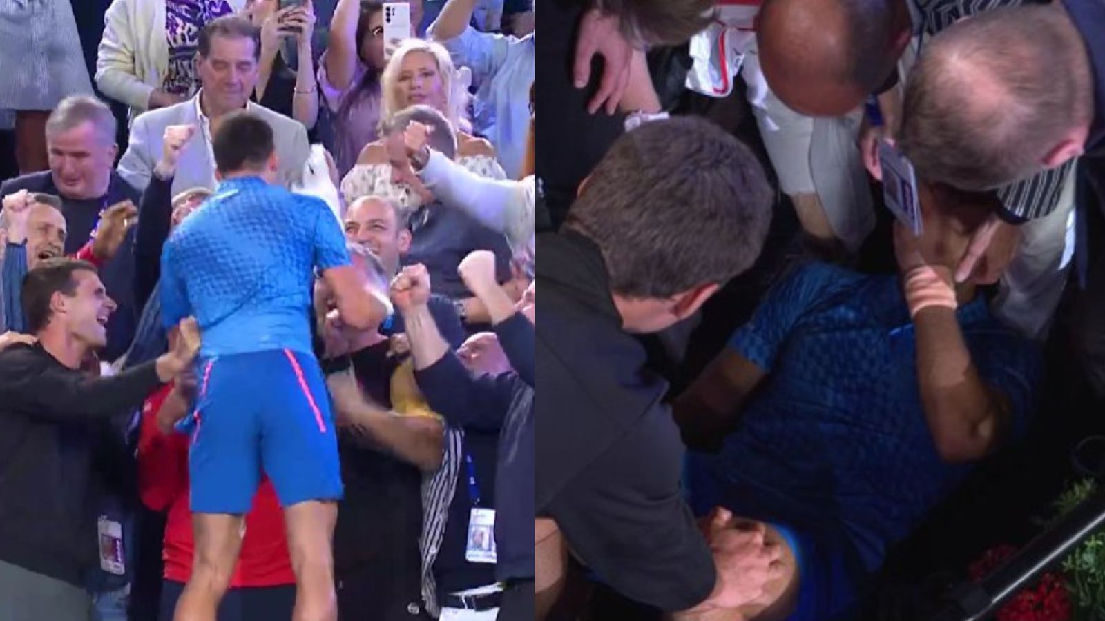 Victorious Novak Djokovic bursts into tears while hugging brother Djordje after clinching record Australian Open title Victorious Novak Djokovic bursts into tears while hugging brother Djordje after clinching record Australian Open title