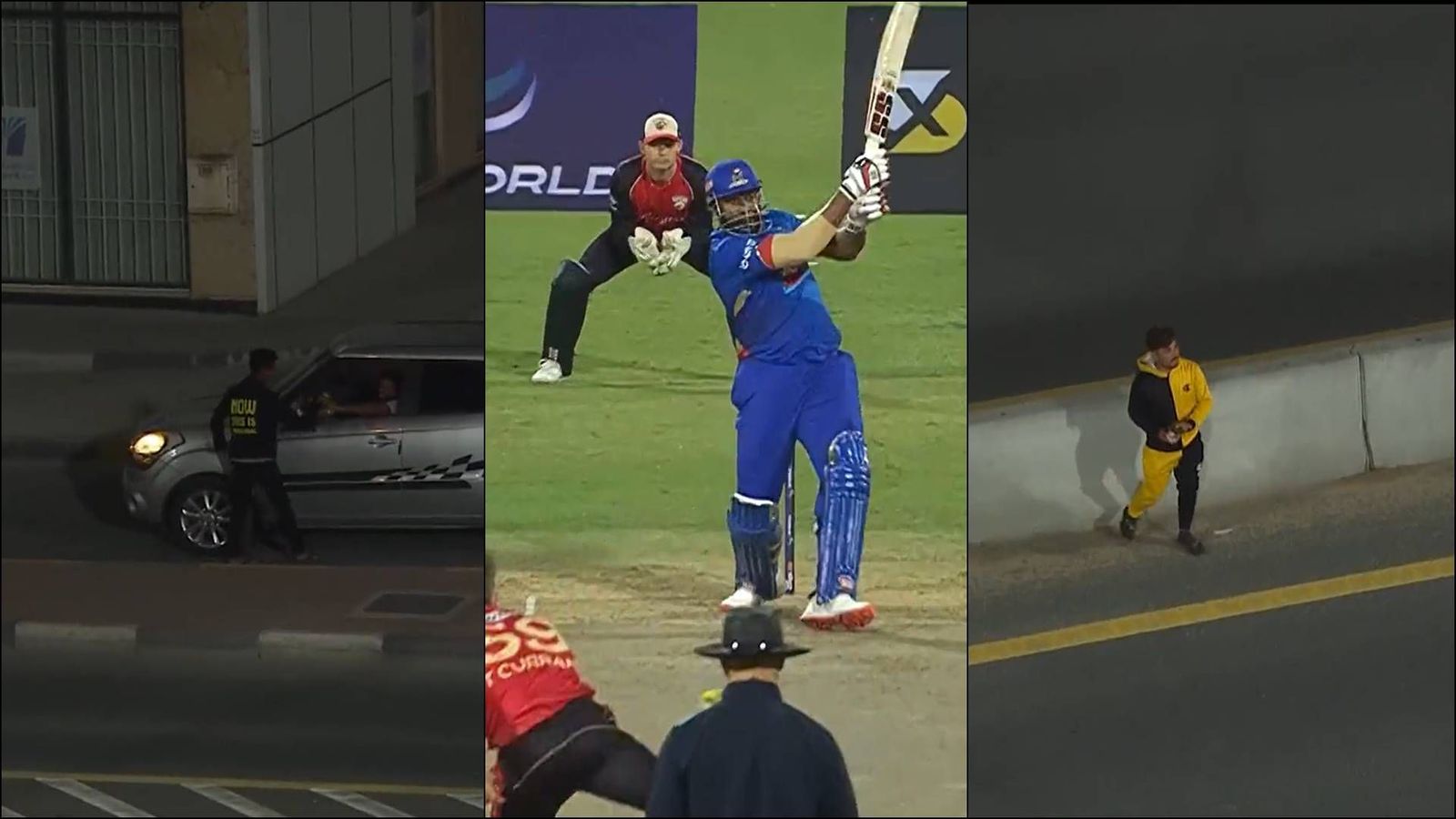 Watch: Kieron Pollard hits massive six out of stadium, fan picks up ball on the street and leaves while other returns Watch: Kieron Pollard hits massive six out of stadium, fan picks up ball on the street and leaves while other returns