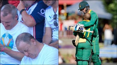Watch: Spectator falls asleep during South Africa's exciting run chase, woken up by loud cheers SportsTak