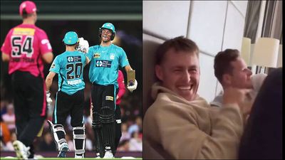 Watch: Marnus Labuschagne teases teammate Steve Smith as his BBL side Brisbane Heat knock out Sydney Sixers SportsTak