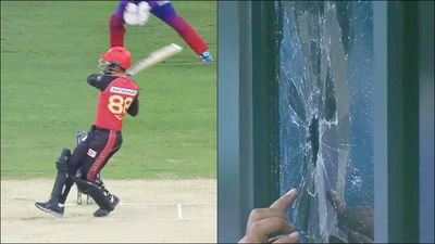Watch: UAE batter Rohan Mustafa's monstrous six in ILT20 shatters window at Dubai Stadium SportsTak