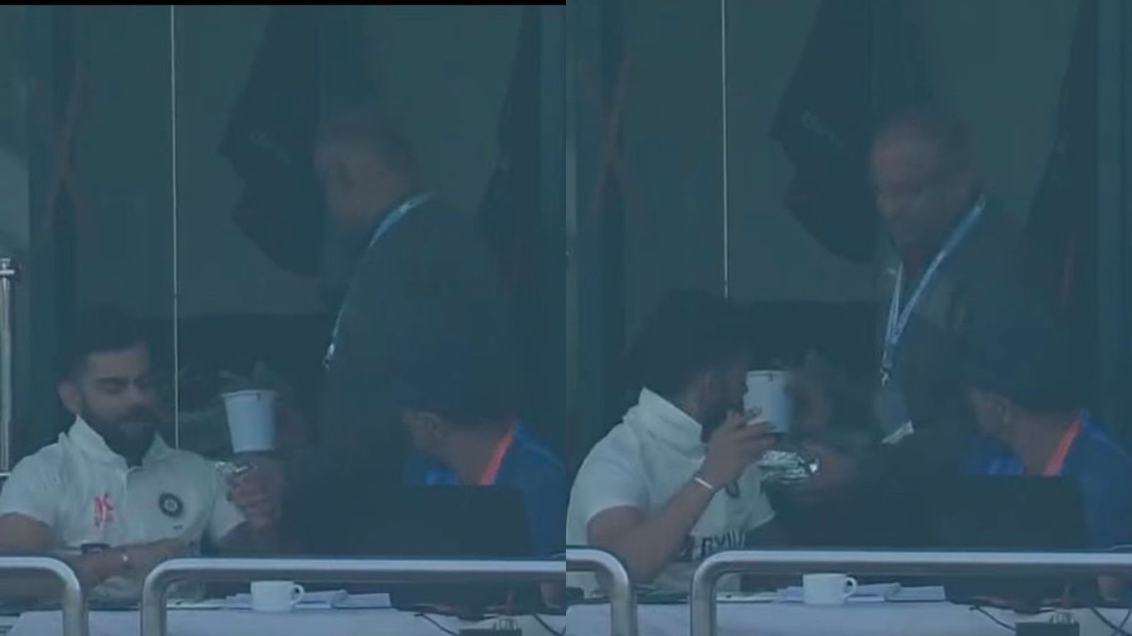 WATCH: Virat Kohli's reaction after 'special food delivery' changes his mood after controversial wicket WATCH: Virat Kohli's reaction after 'special food delivery' changes his mood after controversial wicket