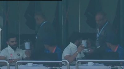 WATCH: Virat Kohli's reaction after 'special food delivery' changes his mood after controversial wicket SportsTak