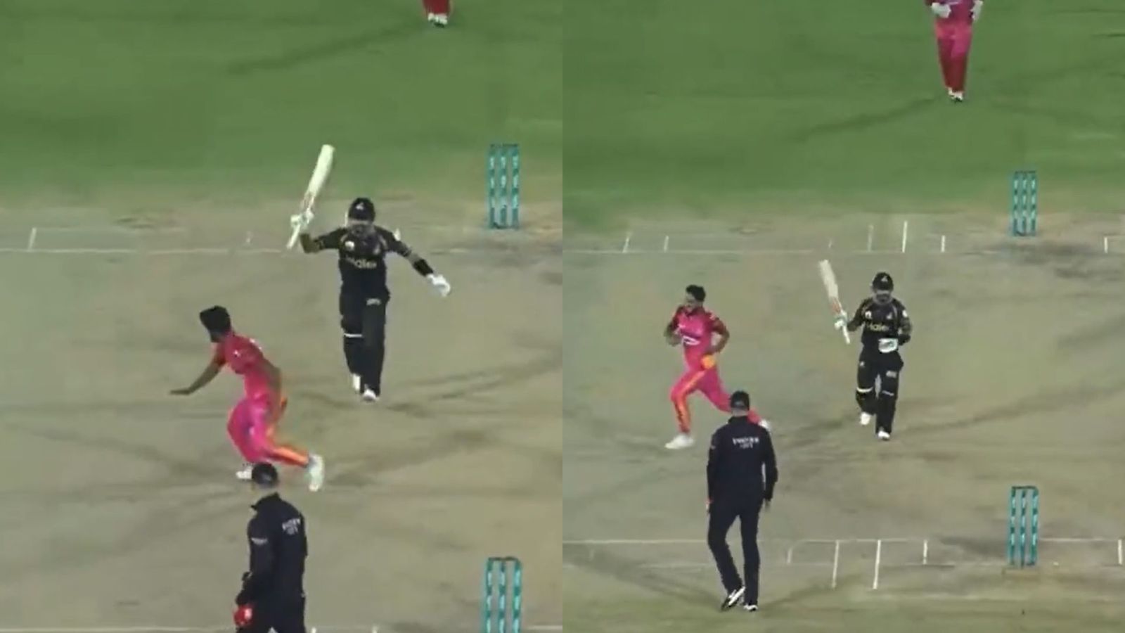 PSL 2023: Babar Azam threatens to hit Hasan Ali with bat, bowler runs away from the 'firing line'; watch video PSL 2023: Babar Azam threatens to hit Hasan Ali with bat, bowler runs away from the 'firing line'; watch video