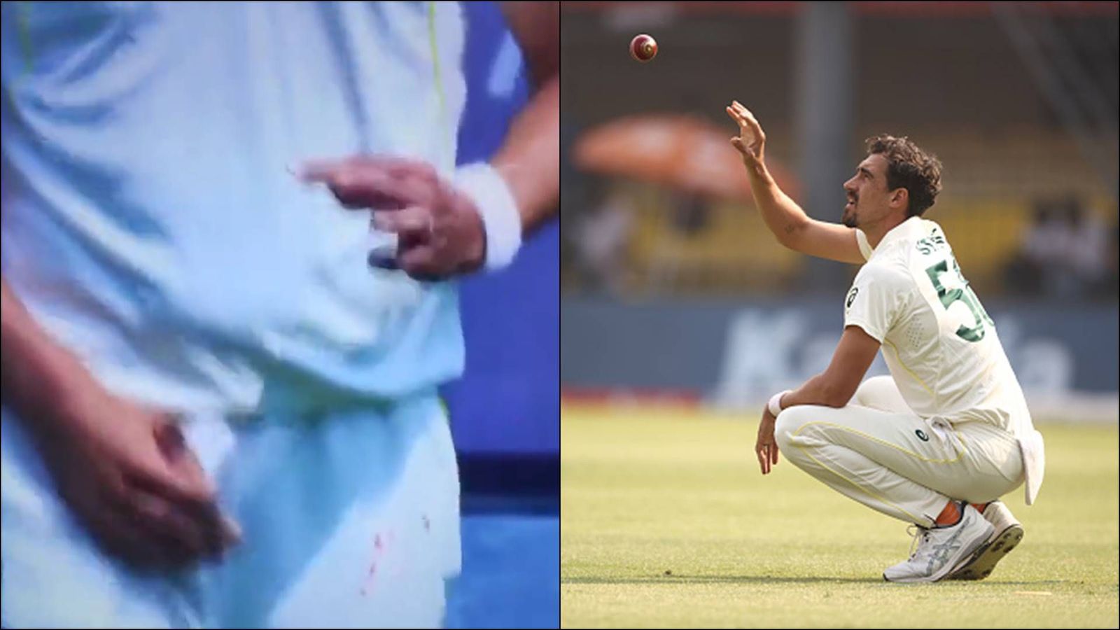 Watch: Mitchell Starc continues to bowl despite blood dripping from his injured finger Watch: Mitchell Starc continues to bowl despite blood dripping from his injured finger