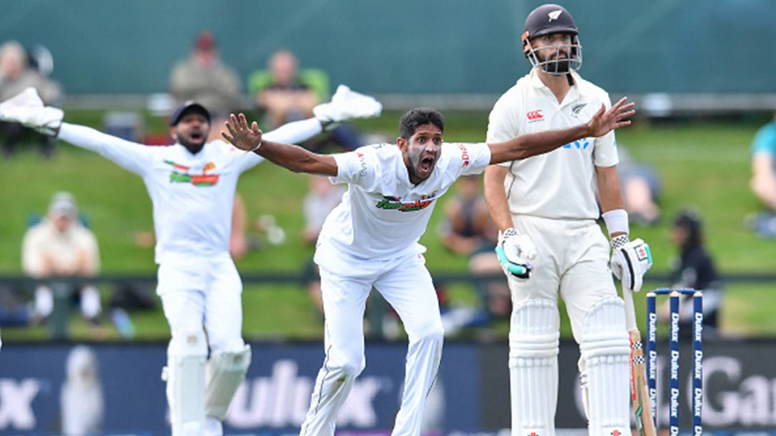 NZ vs SL 1st Test: Sri Lankan pacers make New Zealand batters dance to their tunes, threaten India's WTC final qualification chances NZ vs SL 1st Test: Sri Lankan pacers make New Zealand batters dance to their tunes, threaten India's WTC final qualification chances