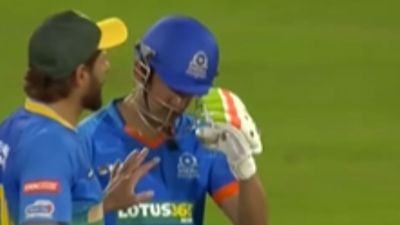 Watch: Shahid Afridi rushes to check on Gautam Gambhir after batter gets hit on helmet during LLC opener SportsTak