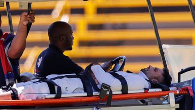 Celebration gone wrong! South Africa hit with injury concern after Keshav Maharaj is stretchered off the field after taking wicket SportsTak