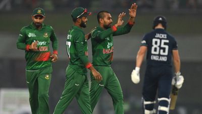 Shanto's calm innings coupled with Mehidy's devastating spell hand Bangladesh memorable T20I series whitewash over World Champions England SportsTak