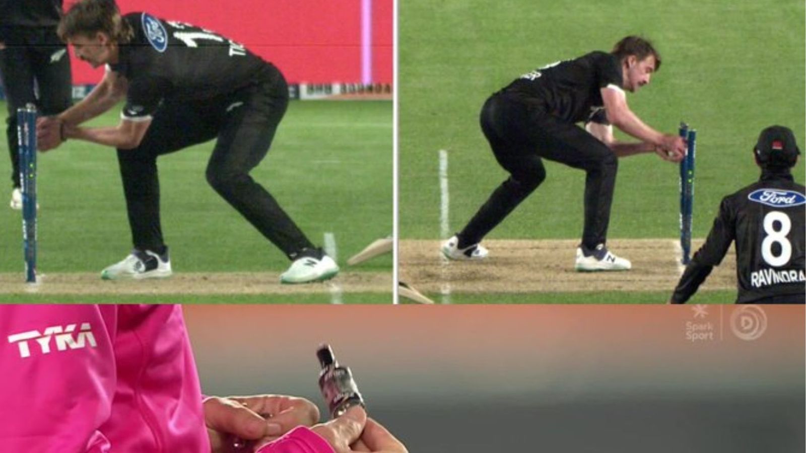 Major mess during New Zealand and Sri Lanka match after player not given run out because 'bails' battery was dead' Major mess during New Zealand and Sri Lanka match after player not given run out because 'bails' battery was dead'