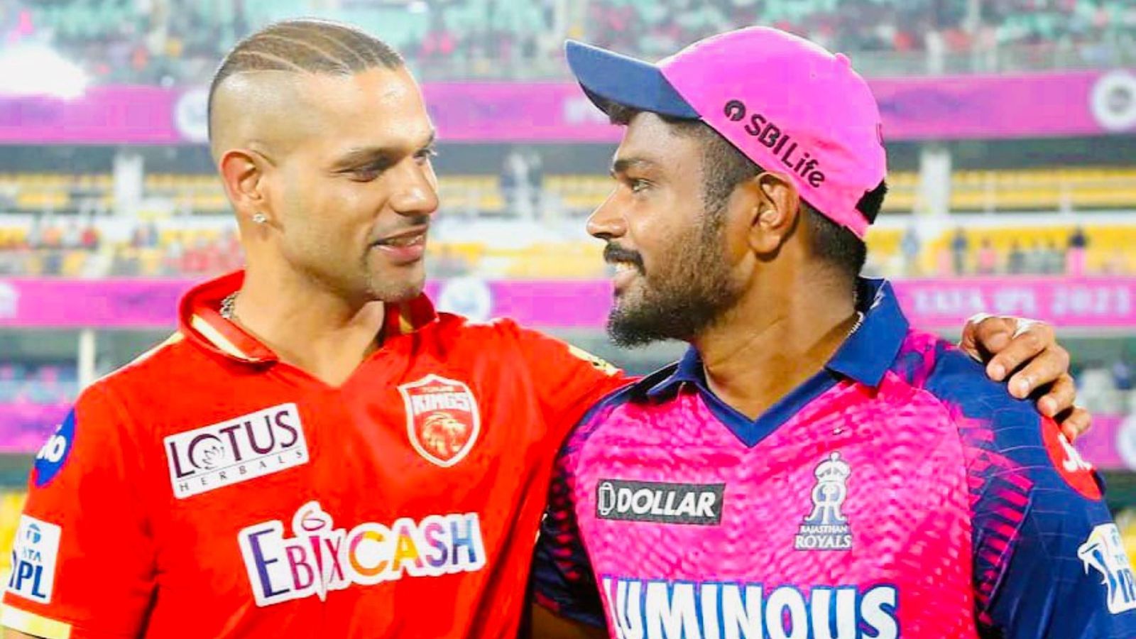 IPL 2023: 'Paaji, har baar itne tight... kyun?' — Sanju Samson shares comical tweet with photo of Shikhar Dhawan after RR loss to PBKS IPL 2023: 'Paaji, har baar itne tight... kyun?' — Sanju Samson shares comical tweet with photo of Shikhar Dhawan after RR loss to PBKS