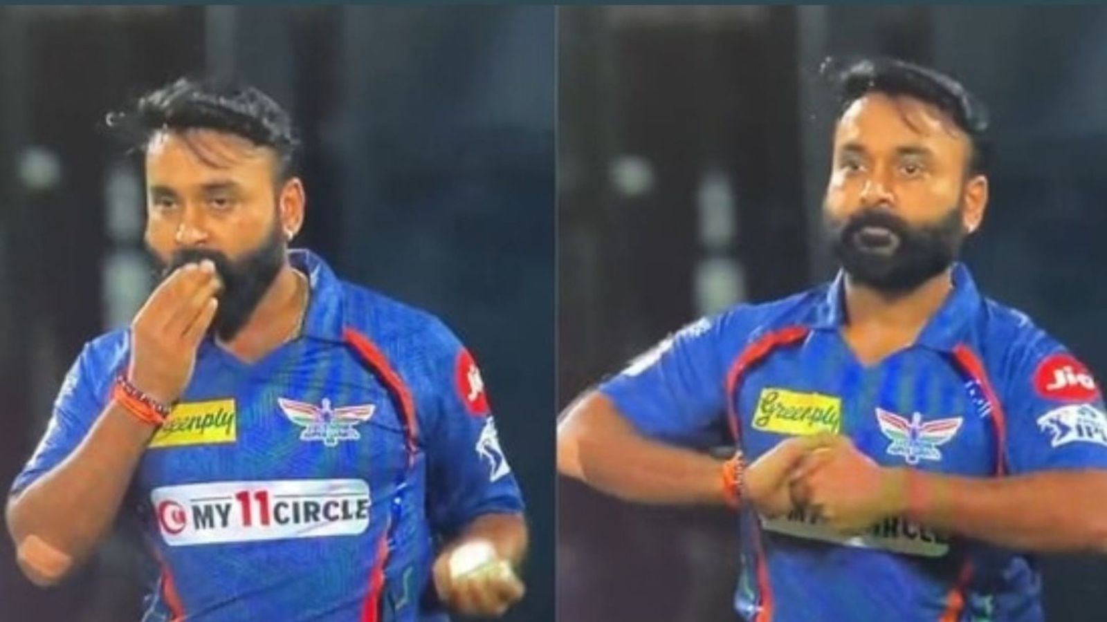 WATCH: LSG spinner Amit Mishra seen breaking very important rule two deliveries before taking Virat Kohli's wicket WATCH: LSG spinner Amit Mishra seen breaking very important rule two deliveries before taking Virat Kohli's wicket