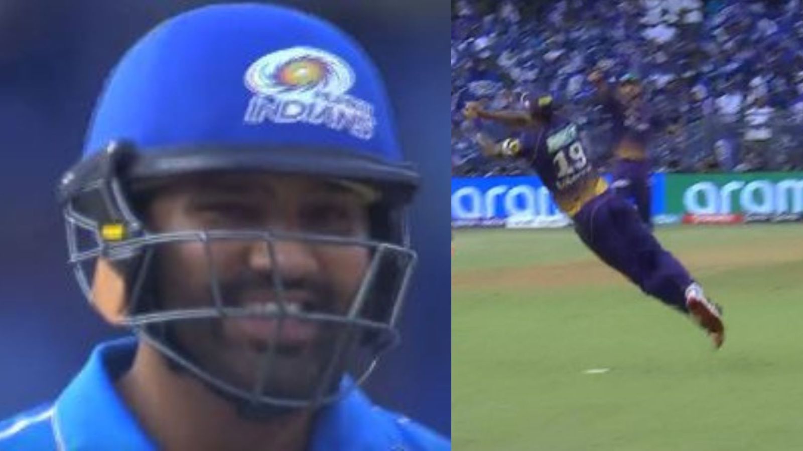 Watch: Umesh Yadav takes 'Superman' catch to dismiss MI skipper, Rohit Sharma grins in surprise Watch: Umesh Yadav takes 'Superman' catch to dismiss MI skipper, Rohit Sharma grins in surprise