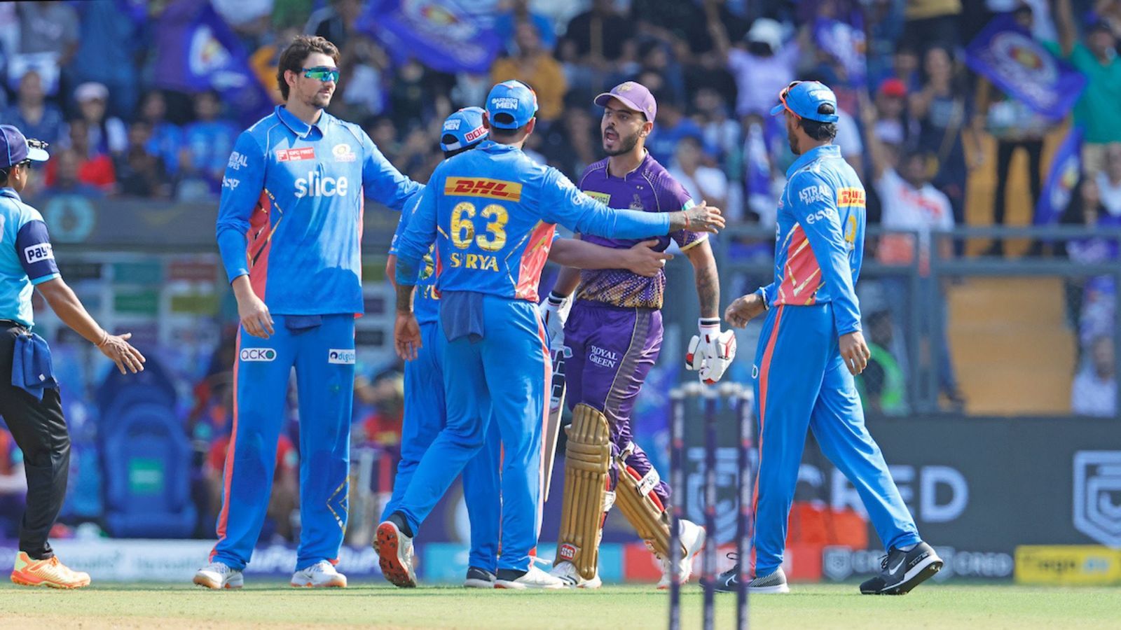 IPL 2023: Nitish Rana receives hefty fine after heated exchange with Hrithik Shokeen, skipper Suryakumar reprimanded as well IPL 2023: Nitish Rana receives hefty fine after heated exchange with Hrithik Shokeen, skipper Suryakumar reprimanded as well