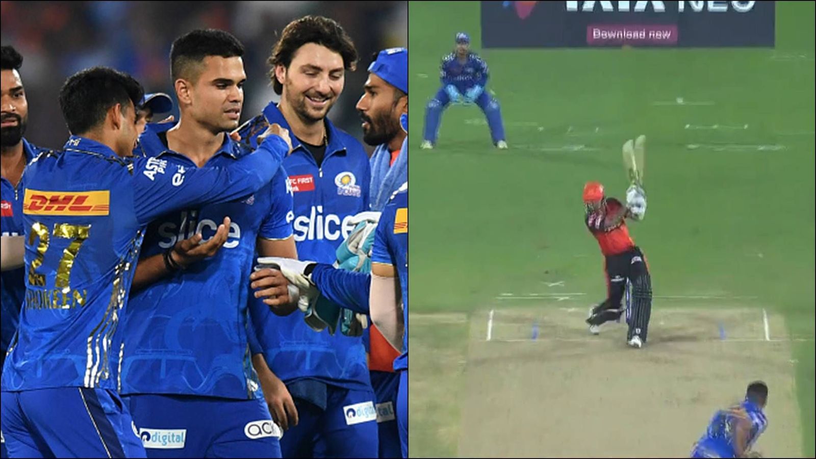 Watch: Arjun Tendulkar takes his maiden IPL wicket in last over vs SRH Watch: Arjun Tendulkar takes his maiden IPL wicket in last over vs SRH