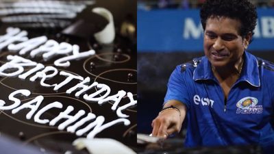 Watch: Sachin Tendulkar cuts cake to celebrate 50th birthday in advance at Wankhede Stadium, video goes viral SportsTak