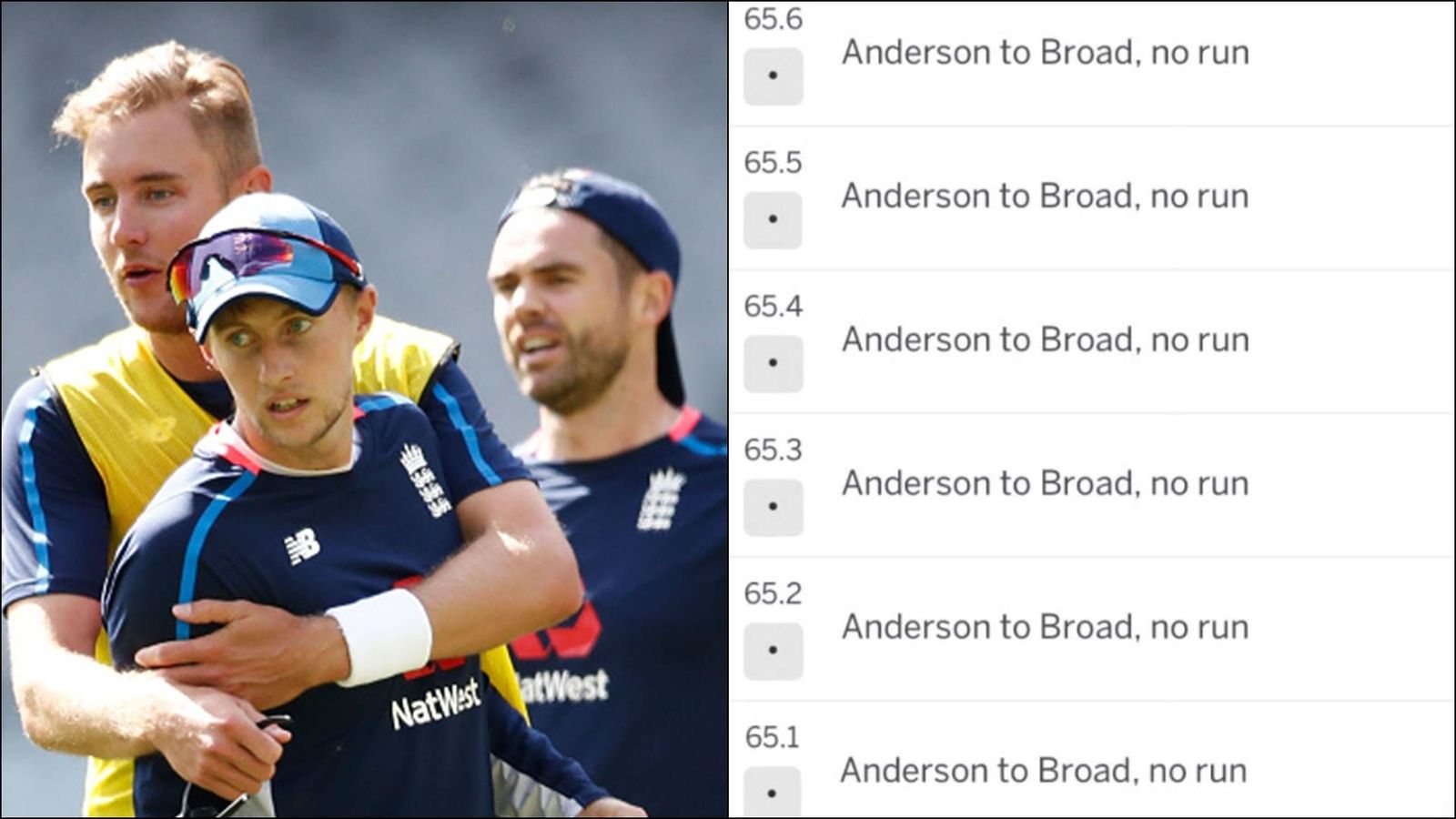 From 'Nighthawk' to 'Brigadier block': Joe Root, Paul Collingwood troll Stuart Broad for playing maiden overs against James Anderson From 'Nighthawk' to 'Brigadier block': Joe Root, Paul Collingwood troll Stuart Broad for playing maiden overs against James Anderson